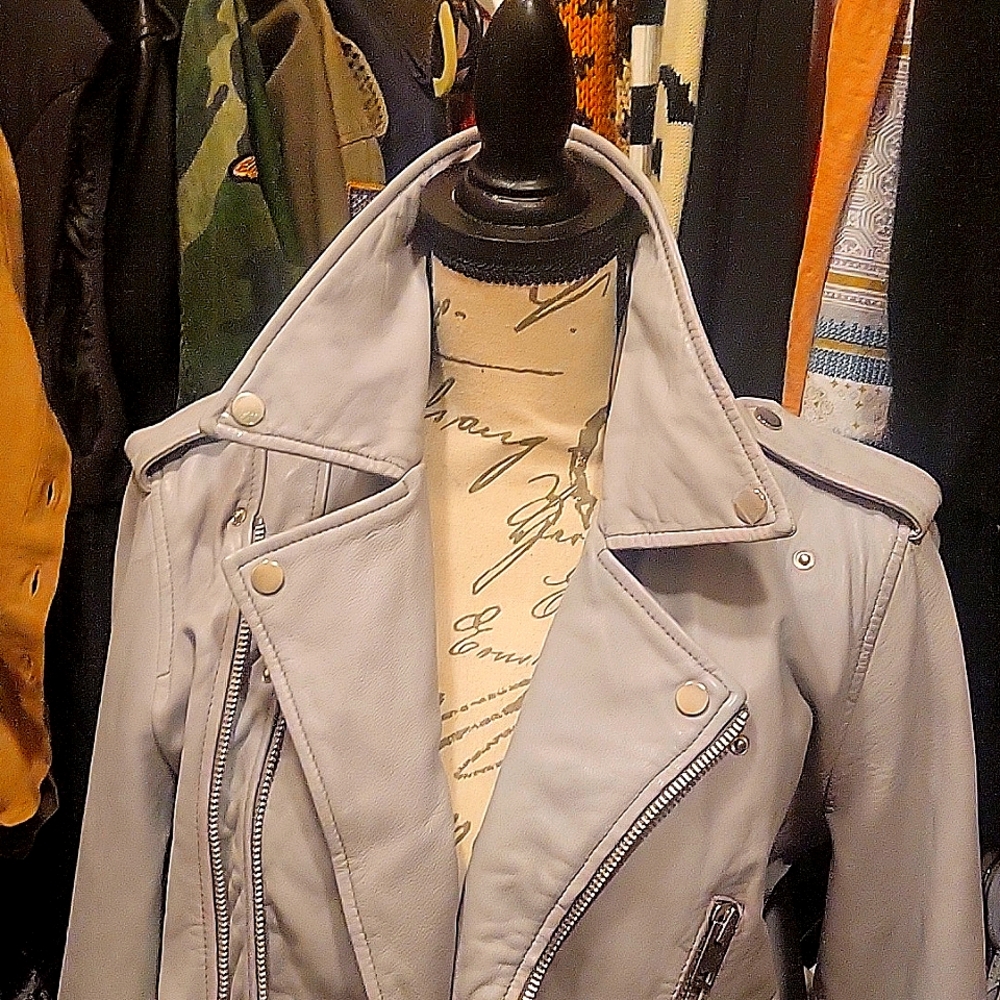 Leather moto jacket